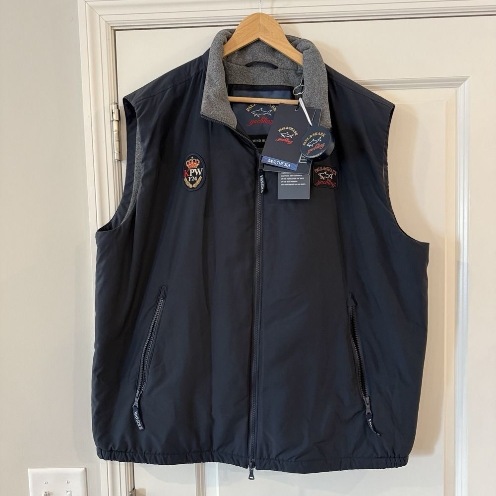 NWT Paul & Shark YACHTING Men's Wind Vest Gillet RE-Wind Block Kipawa 4XL